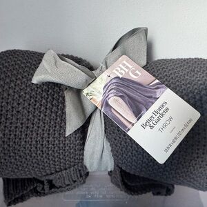 Better Homes And Gardens Charcoal Knit Throw